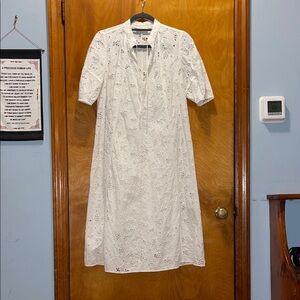 White Eyelet Everlane Dress